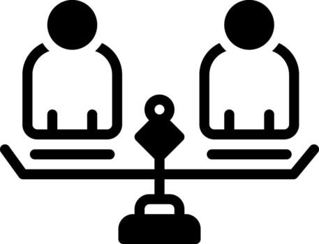 solid icon for equality vector