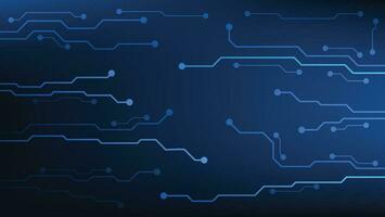 Hi tech digital circuit board. AI pad and electrical lines connected on blue lighting background. futuristic technology design element concept vector