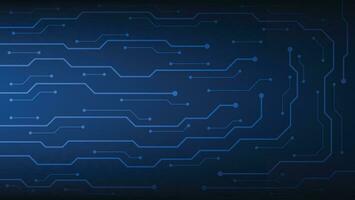 Hi tech digital circuit board. AI pad and electrical lines connected on blue lighting background. futuristic technology design element concept vector