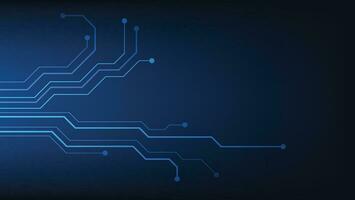 Hi tech digital circuit board. AI pad and electrical lines connected on blue lighting background. futuristic technology design element concept vector