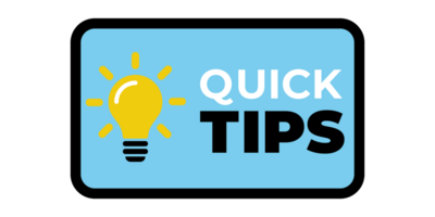 Quick tips icon badge. Ready for use in web or print design. png