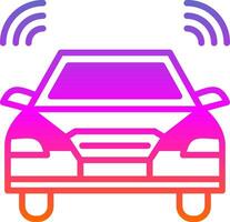 Autonomous car Vector Icon Design