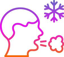 Frosty breath Vector Icon Design