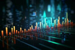 Visualizing dynamics Business, stock trends, patterns illustrated through creative representation AI Generated photo