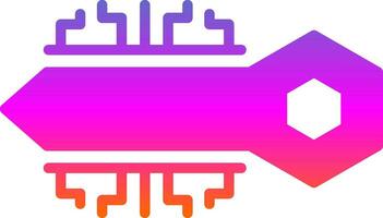 Digital key Vector Icon Design