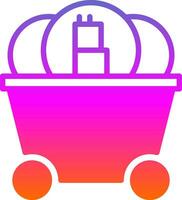 Mine cart Vector Icon Design