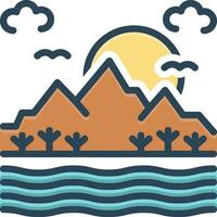 color icon for adventures vector