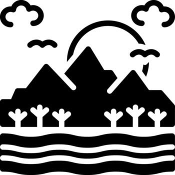solid icon for adventures vector