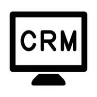 crm vector glifo icono para personal y comercial usar.