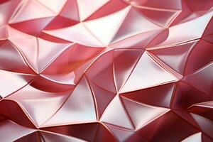 Abstract triangles in harmonious tones pink, white, and luxurious gold, visual poetry AI Generated photo