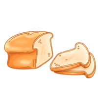 Hand Drawn Bread Isolated Loaf png
