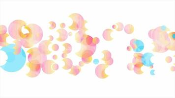 färgrik pastell cirklar abstrakt tech rörelse bakgrund video