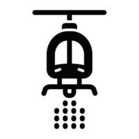 Helicopter Vector Glyph Icon For Personal And Commercial Use.