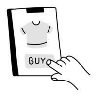 Trendy Buy Shirt vector