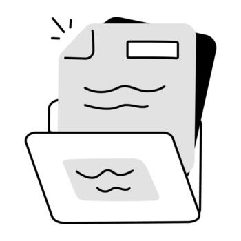 Trendy Data Folder vector