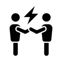 Conflict Vector Glyph Icon For Personal And Commercial Use.