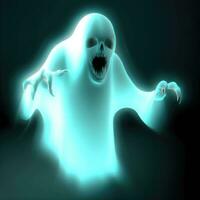 Ghosts, spirits or zombies on Halloween. Created with AI. photo