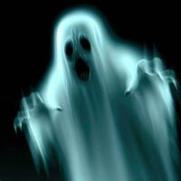 Ghosts, spirits or zombies on Halloween. Created with AI. photo