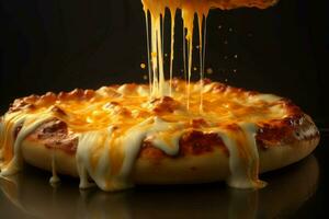 Hot pizza cheese. Generate Ai photo