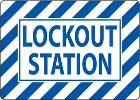 Lockout Station Sign, Lockout Station vector