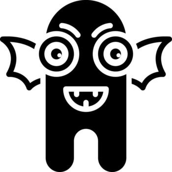 solid icon for creature vector