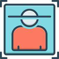 color icon for recognition vector