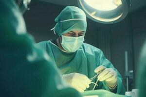 cirujano médico operación. generar ai foto