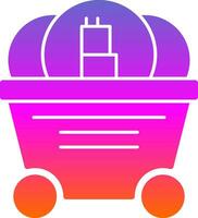 Mine cart Vector Icon Design