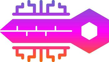 Digital key Vector Icon Design