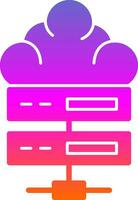 Cloud server Vector Icon Design