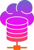 Cloud database Vector Icon Design