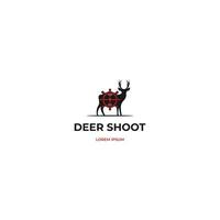 shoot deer logo design modern concept, deer hunter logo design vector