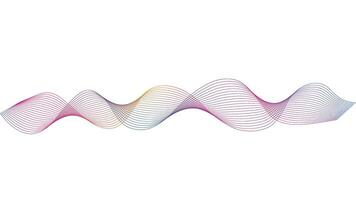 abstract a wave pattern with colorful lines on white background vector design