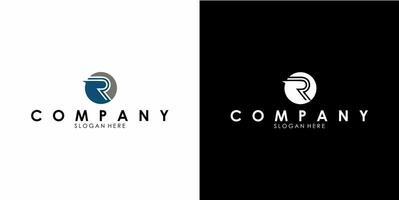 two logos for company r and company r vector