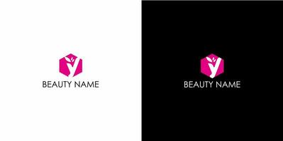 icónico y minimalista para belleza logo vector