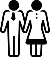 solid icon for married vector