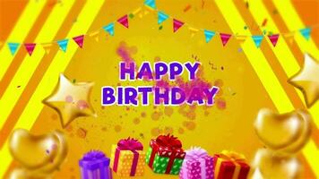 Happy Birthday Celebration video animation