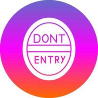 Do Not Enter Vector Icon Design