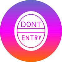 Do Not Enter Vector Icon Design