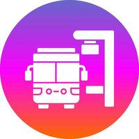 Bus Stop Vector Icon Design