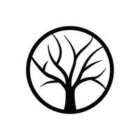 vector flat style tree trunk branch logo