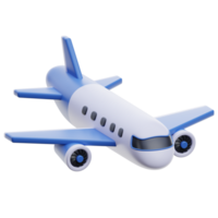 un 3d dibujos animados avión en un transparente antecedentes. 3d avión viaje icono. 3d avión ilustración en png. avión 3d icono. avión 3d icono png