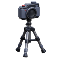 3d icon of camera with tripod. camera 3d icon illustration. camera with tripod 3d icon. png