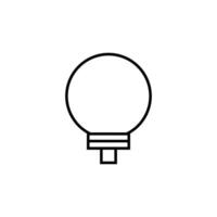Lamp Image Drawn with Thin Line. Perfect for design, infographics, web sites, apps. vector