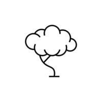 Deciduous wood Vector Linear Symbol. Perfect for design, infographics, web sites, apps.