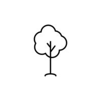 Deciduous tree Linear Icon. Perfect for design, infographics, web sites, apps. vector