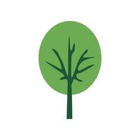 Green Tree Icon in Flat Style. Suitable for infographics, books, banners and other designs vector