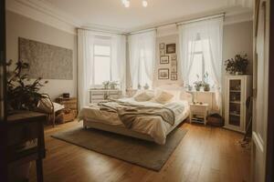 Clean cozy room. Generate Ai photo