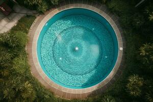 Circle pool. Generate Ai photo