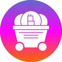Mine cart Vector Icon Design